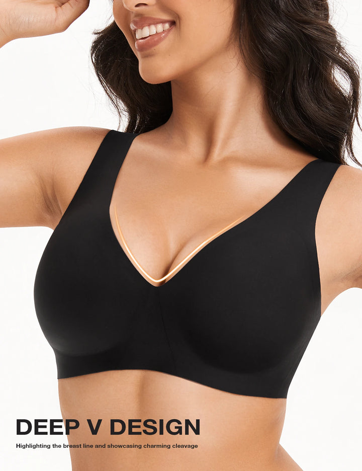 Valeria Seamless Deep V Wireless Bra