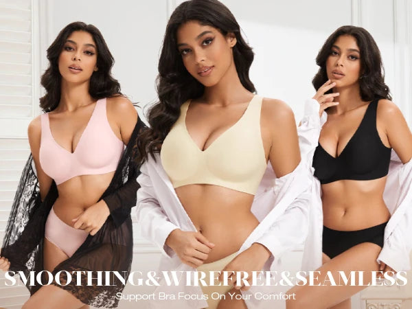 Valeria Seamless Deep V Wireless Bra